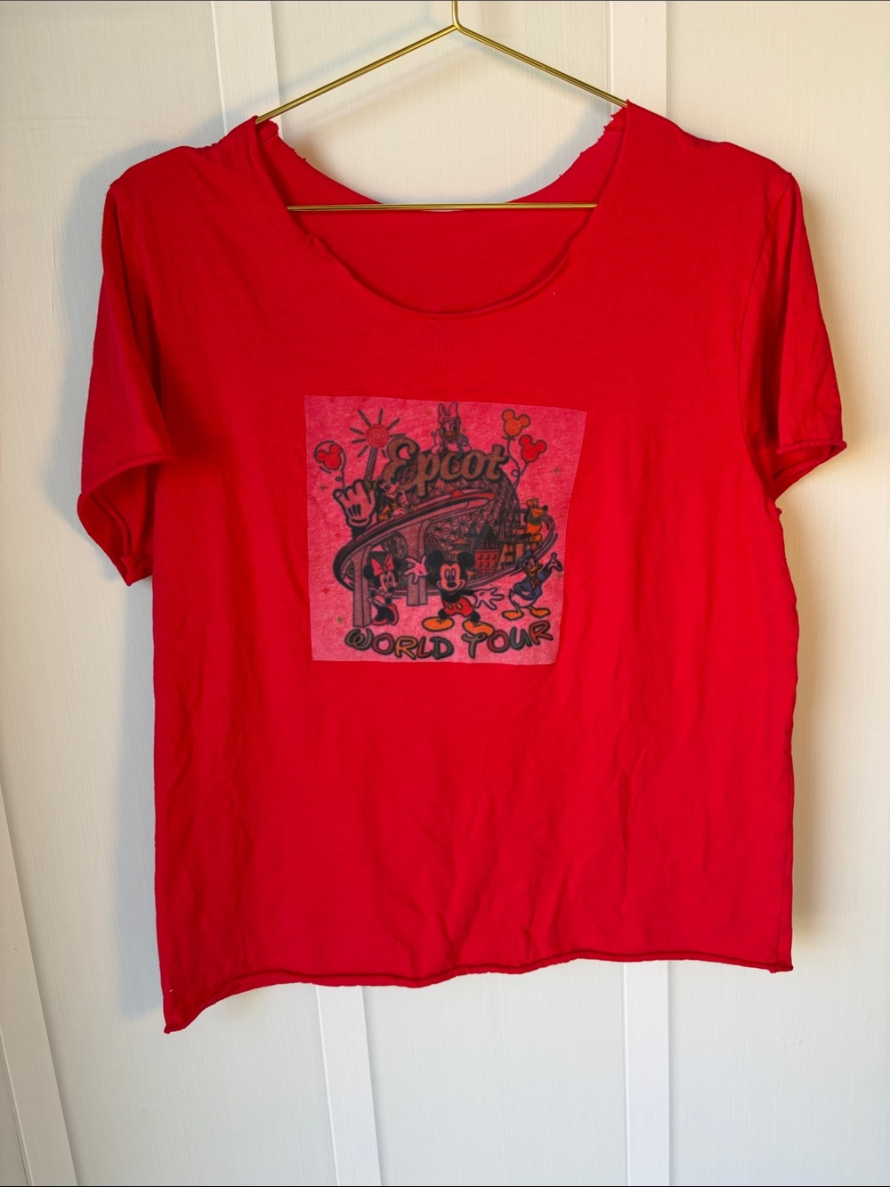 Disney Red Epcot World Tour Graphic Tee - Women